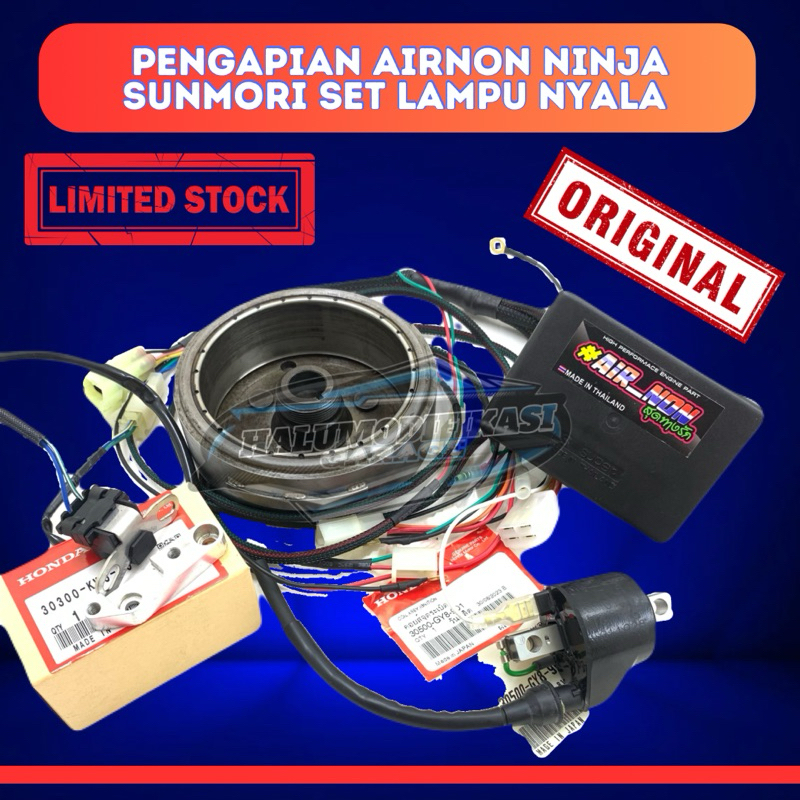PENGAPIAN AIRNON NINJA SUNMORI SET LAMPU NYALA