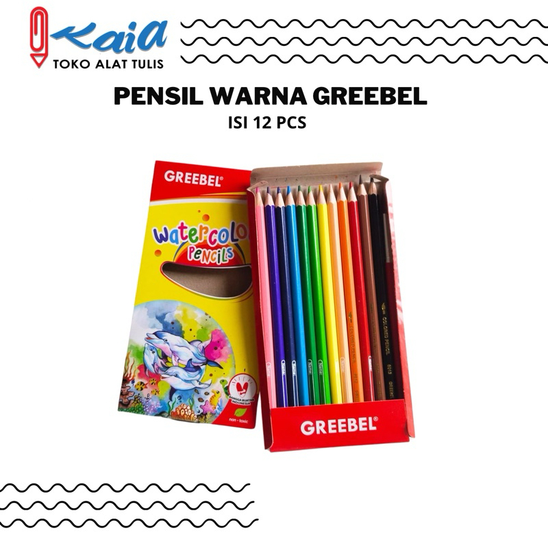 

PENSIL WARNA COLOUR GREEBEL ISI 12 PCS