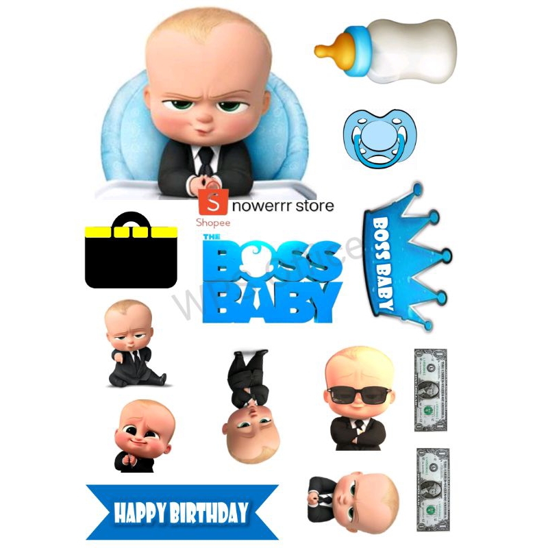 Topper Cake Tema BOSS BABY Custom/Topper ULTAH Boss Baby