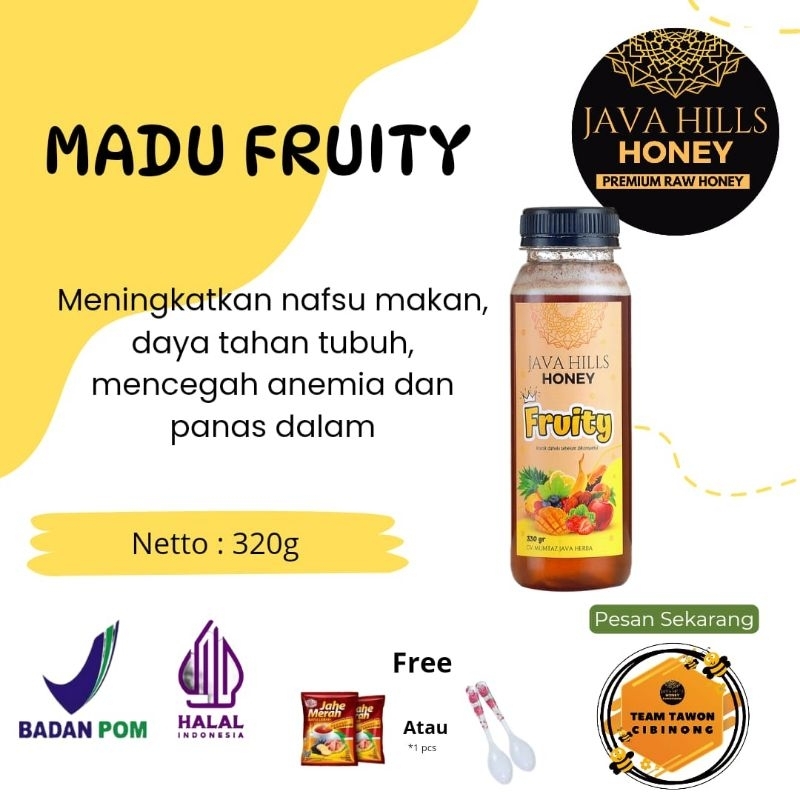 

madu Fruity, madu buah untuk daya tahan tubuh