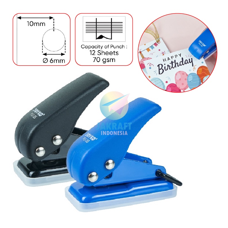

SERENTAK 1 Pcs Punch Kertas Kartu 1 Lubang JOYKO PU35 Pembolong Pelubang Perforator Paper Single Hole