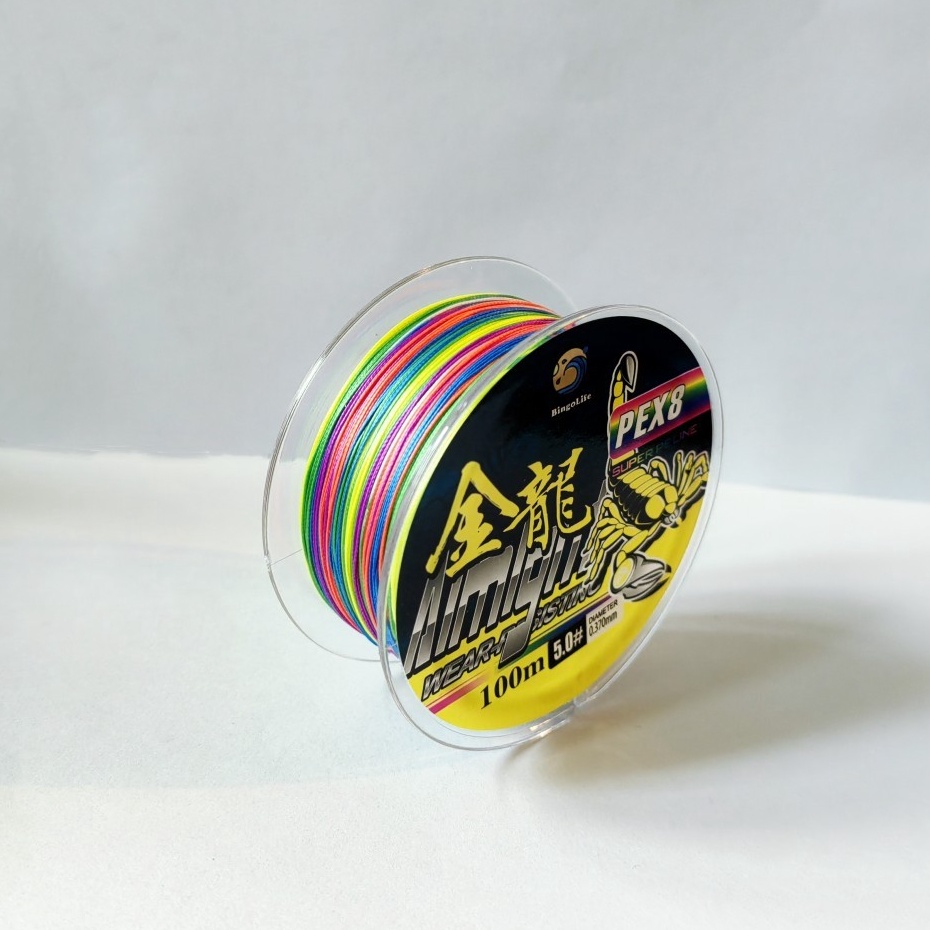 New Trending  Senar Pancing PE X4 X8 Lembut Halus 1mm6mm Tali Pancing Dikepang Senar PE 1m Kuat Lima