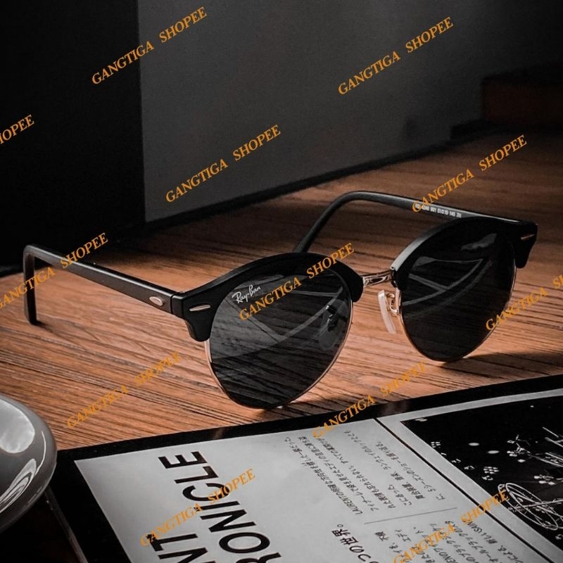 Kacamata Hitam Ray-Ban 4246 Black Dof Gold Lensa Kaca