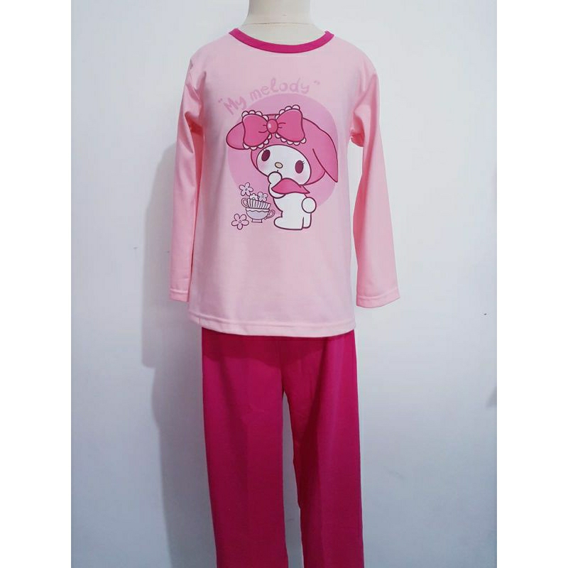 Piyama Stelan Kaos Anak Cewek My Melody Pink