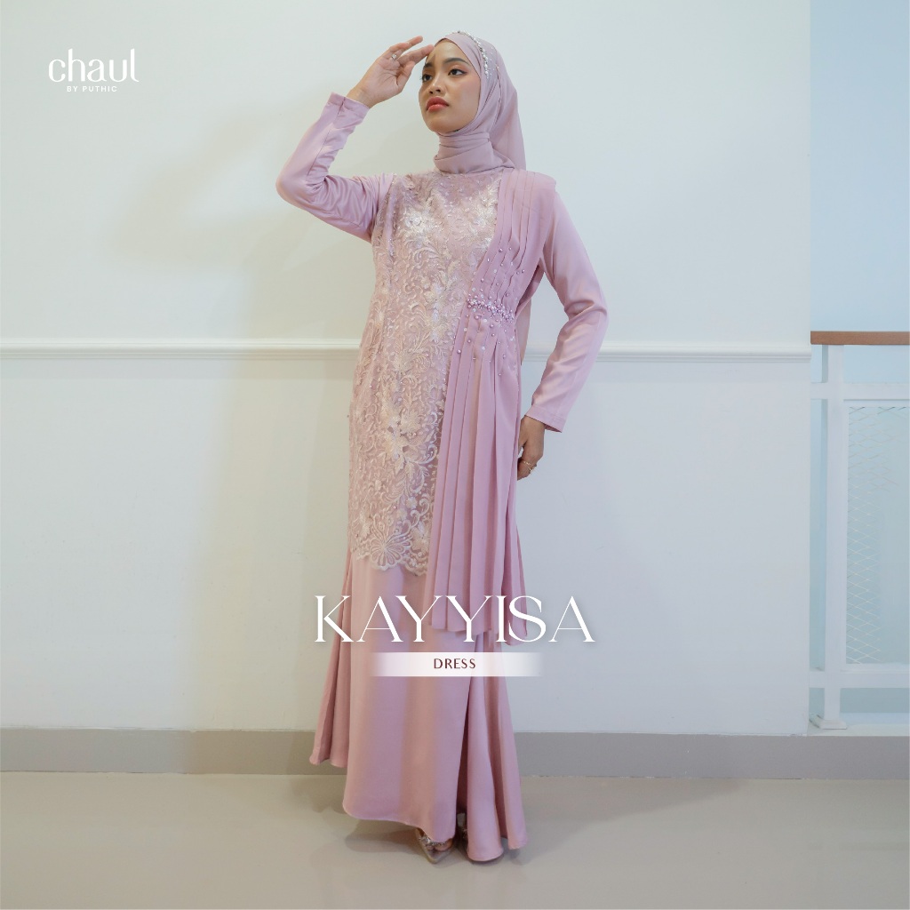 CHAUL BY PUTHIC - KAYYISA DRESS - READY STOCK - GAUN PESTA - GAUN WISUDA GAUN LAMARAN GAUN HIJAB