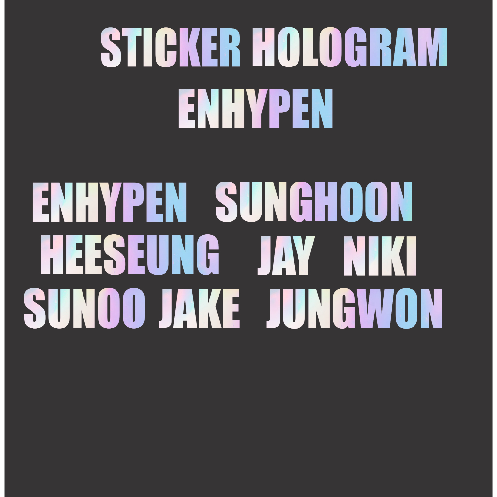 

Sticker Hologram Enhypen Deco Hologram Enha