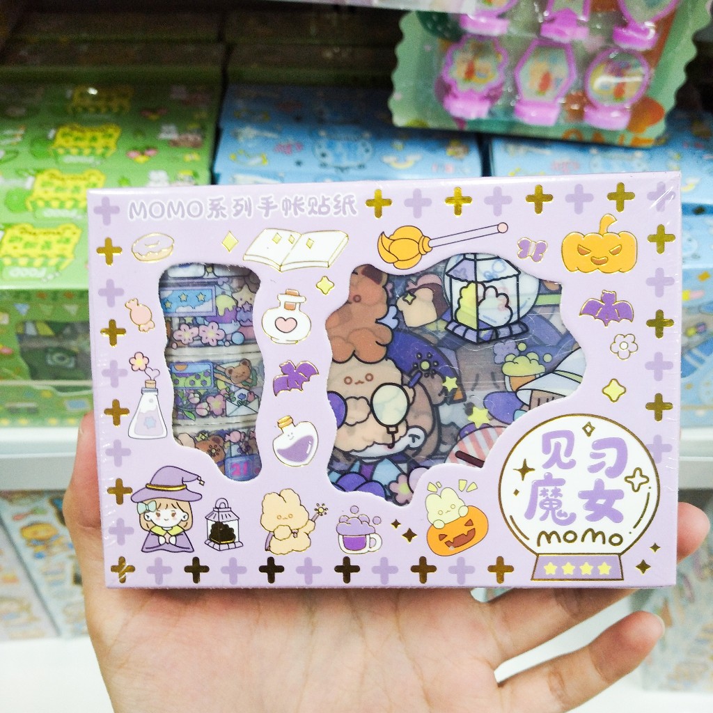 

MOMO STICKER STIKER LUCU KARAKTER PVC UNGU PURPLE WASHI TAPE STICKER ROLL JOURNAL SOUVENIR HAMPERS ULANG TAHUN ANAK