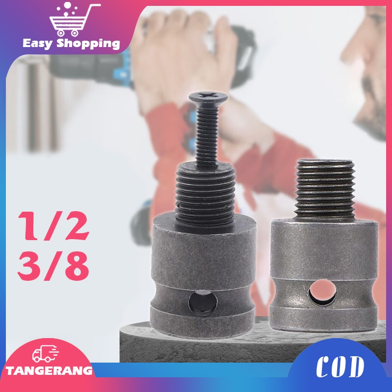2pcs Adaptor Chuck Bor Impact 1/2 3/8 Adapter Converter Impact To Chuck Bor Adapter Impact Wrench