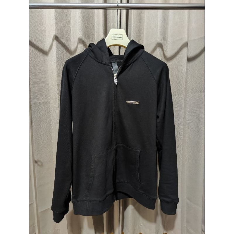 Jaket Hoodie Chrom3 Hearts Hollywood size L fit XL Made in USA Zipper Riri