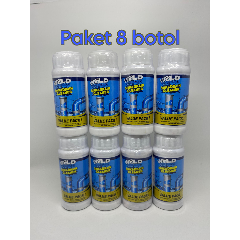 Anti mampet Wild Tornado pembersih WC Toilet sumbat parah - 8 Botol