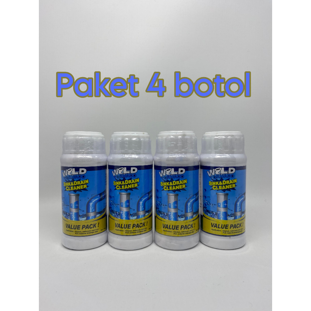 Anti mampet Wild Tornado pembersih WC Toilet sumbat ringan - 4 Botol