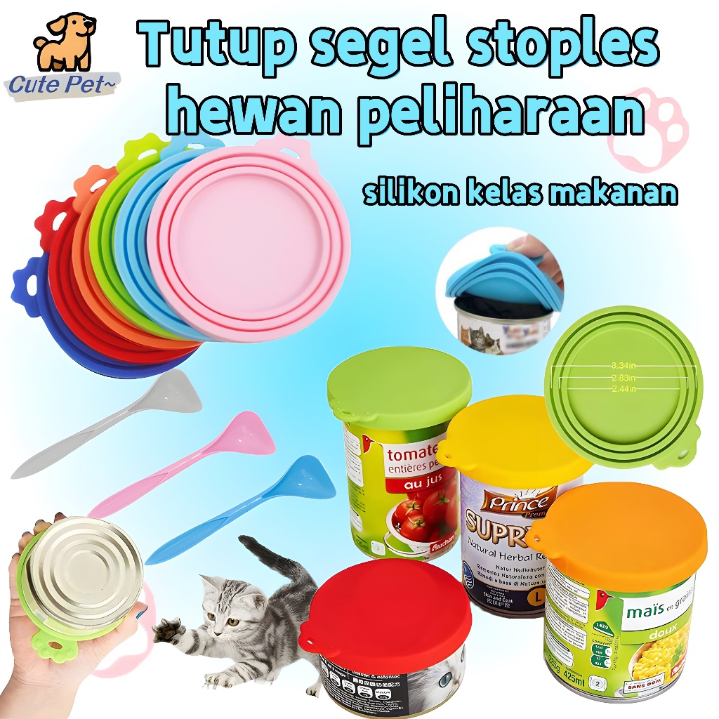 Penutup Kaleng Makanan Hewan Peliharaan Penutup Kaleng Universal Aman/Penutup Tutup Kaleng Makanan A