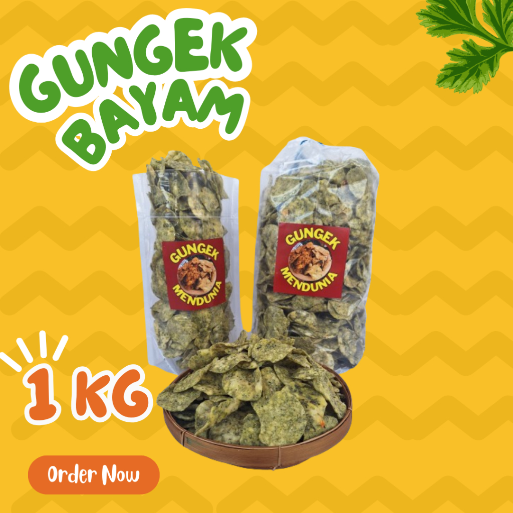

1kg - Gungek Bayam Rasa Original Camilan Food Snack Asin Cemilan