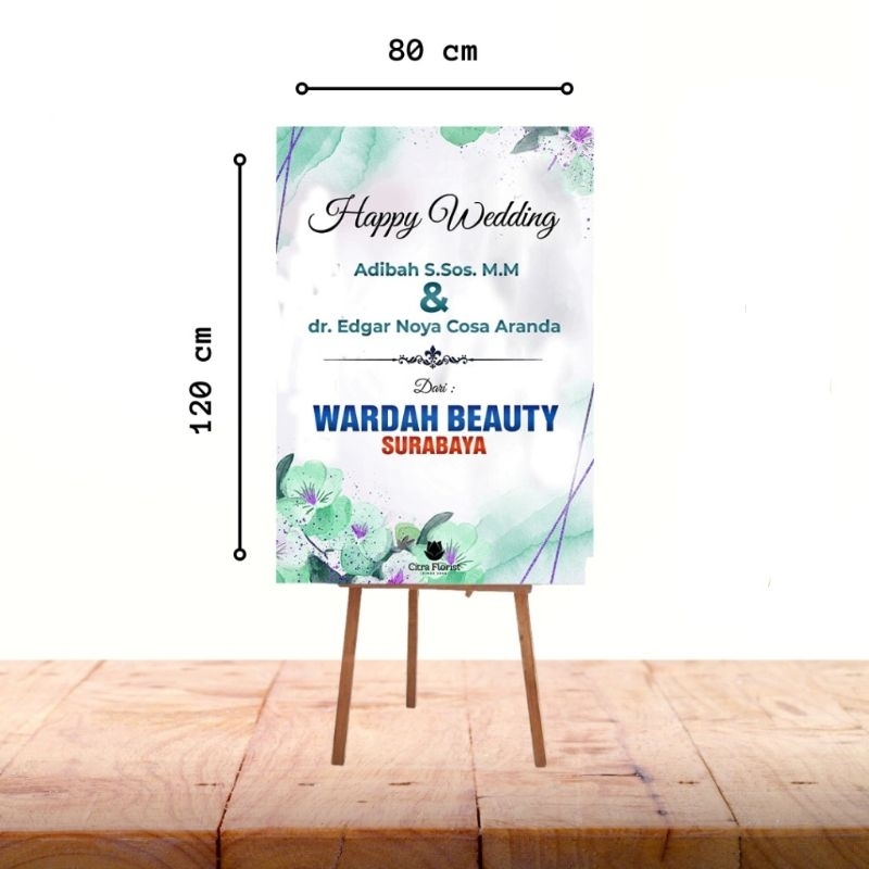 papan ucapan wedding opening engagement selamat datang