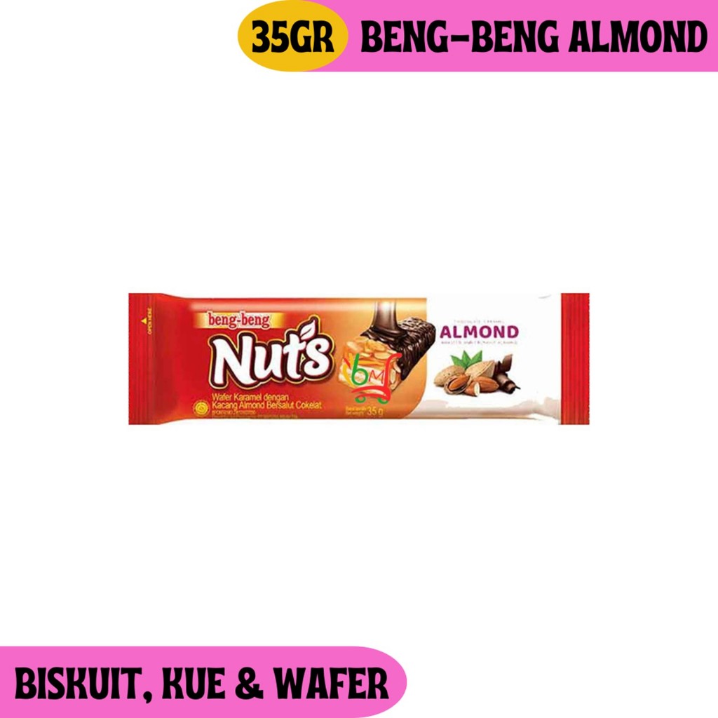 

Beng-Beng Nuts Almond Wafer Coklat dengan Lapisan Almond