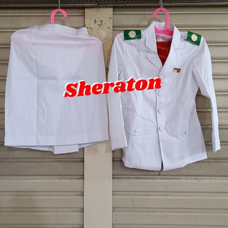 

stelan baju paskibra baju PDU paskibra cewek bahan drill full set