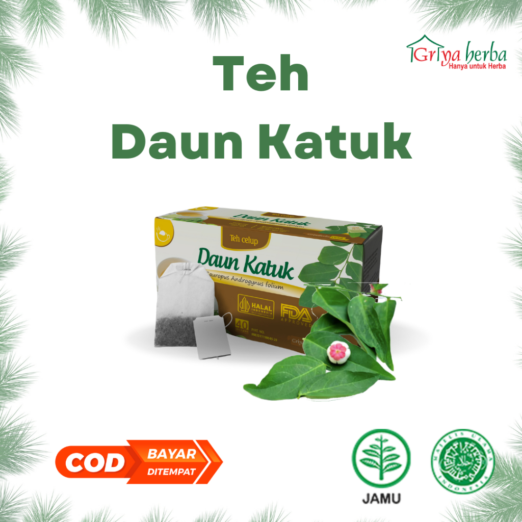

Teh herbal daun katuk griya herba isi 20 kantong membantu melancarkan produksi asi