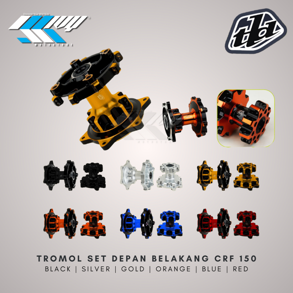 Tromol 36H Set Depan Belakang Hub CRF 150 TLD