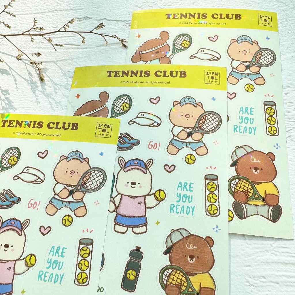 

[Artopia] Sticker Planner Tennis club by MENTOL ART / Stiker Lucu / Cute / Bujo Journaling Journal