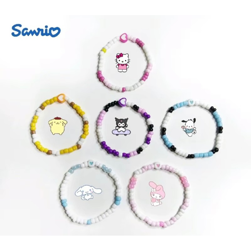[Bracelet Character] Bracelet Gelang Manik Mote Karakter - Sanrio Kuromi My melody Cinamoroll Hello 