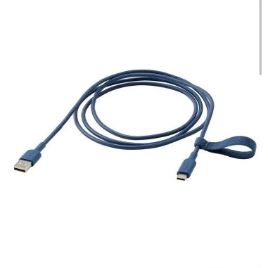 Kabel USB A to USB C Ikea LILHULT, 1,5 m, Biru