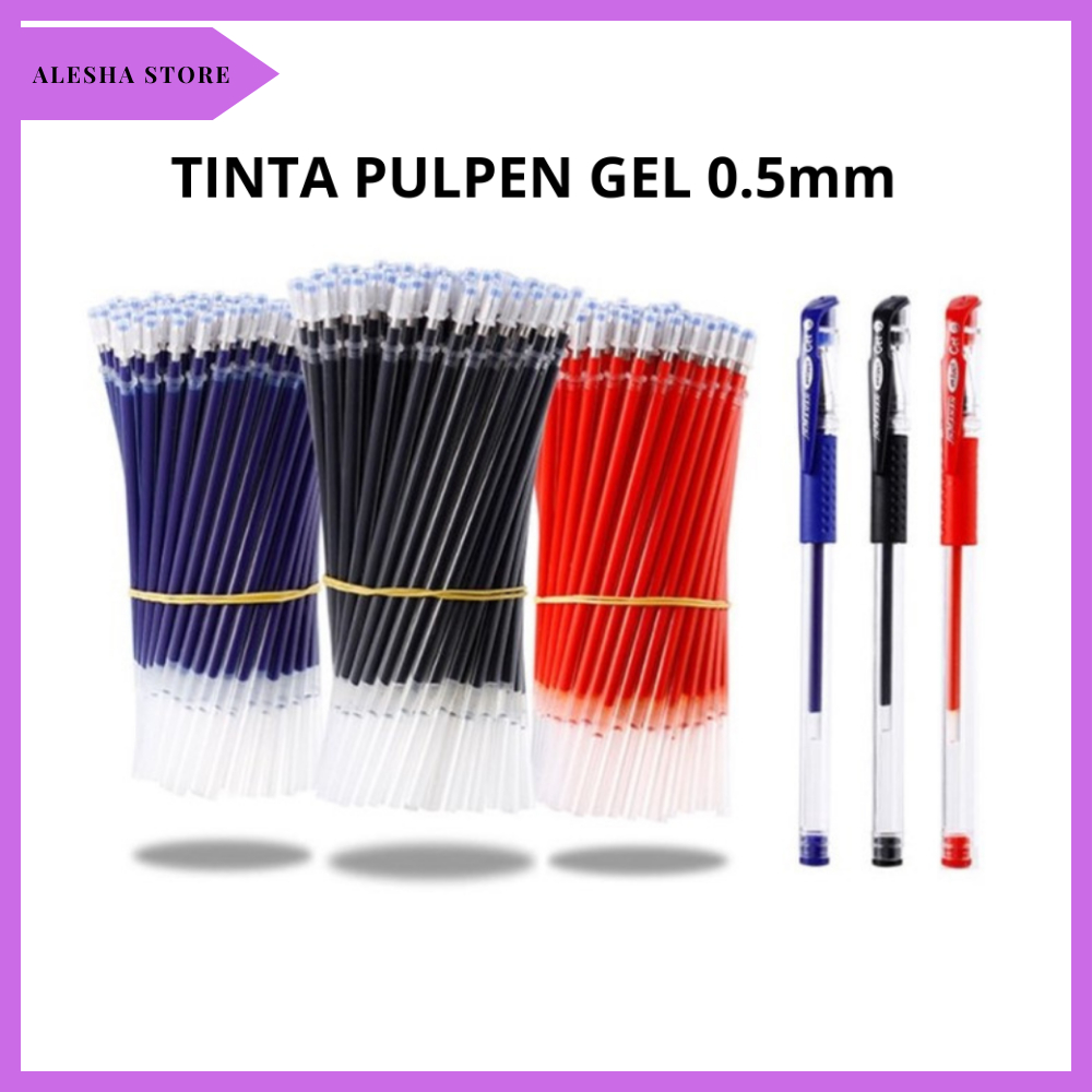 

ISI ULANG TINTA PULPEN GEL 0.5mm REFILL TINTA PENA GEL TAJAM BULAT REFILL ISI ULANG BOLPOIN GEL TINTA CAIR HITAM MERAH BIRU