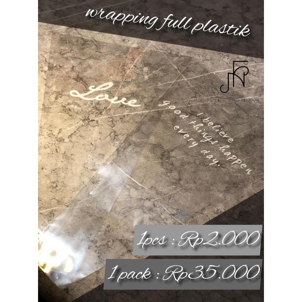 

Wrapping Full Plastik Transparan/ Pembungkus Bunga / Kertas Buket 1 Pack