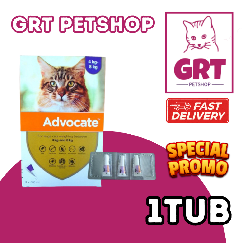 obat kutu kucing advocate 0.8ml advocate large 4 - 8kg