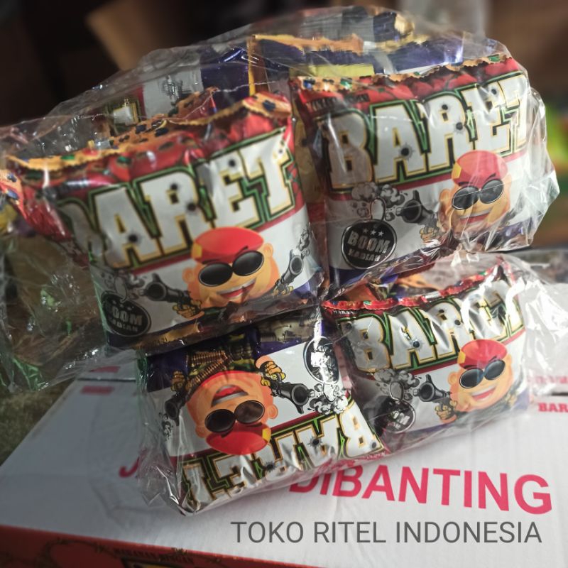 

Chiki BARET Berhadiah (1 pak isi 10 pcs)/Ciki Baret Hadiah/Snack Berhadiah