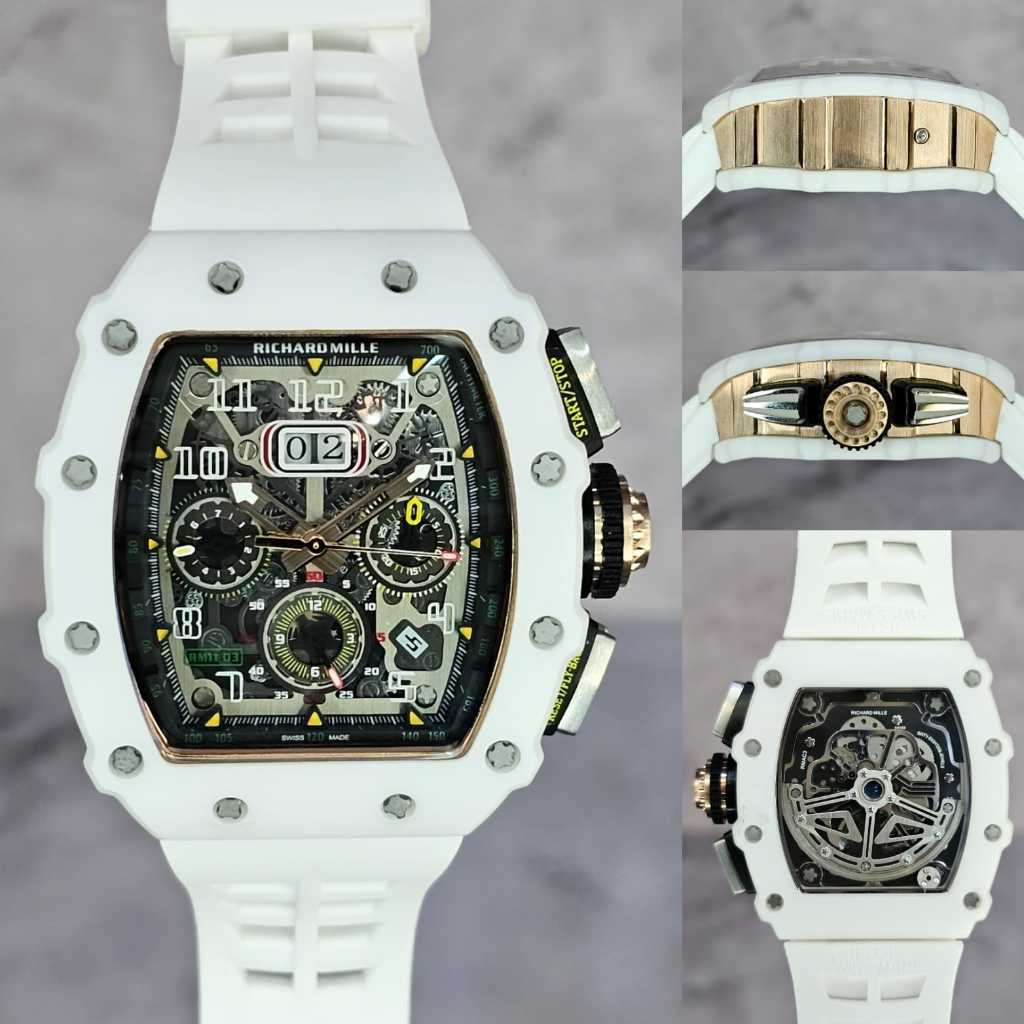 JAM TANGAN RICHARD MILLE CLONE 1:1 RM 11-03 CERAMIC LIMITED EDITION FULLSET BOX / NEW MEN LUXURY WAT