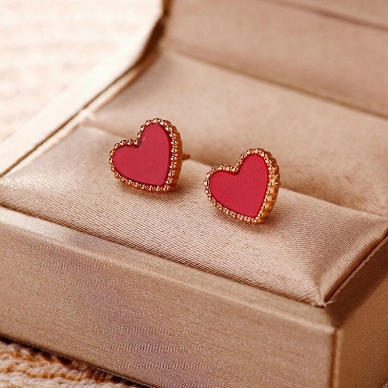 Anting Titanium Stud hati  anti karat asli
