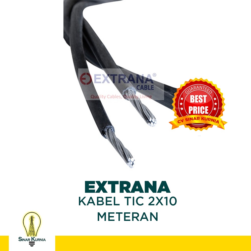 EXTRANA Kabel PLN, TIC, twisted, twist SR 2 x 10 2x10 | Meteran Ecer | SNI Original Asli