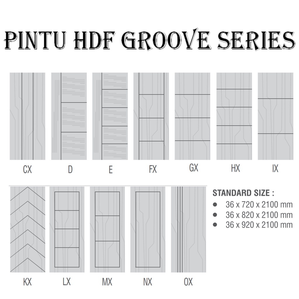 Pintu Kayu, Pintu Kamar, Pintu Rumah, Pintu HDF Groove, Tali Air, pintu sleding sliding bisa custom 
