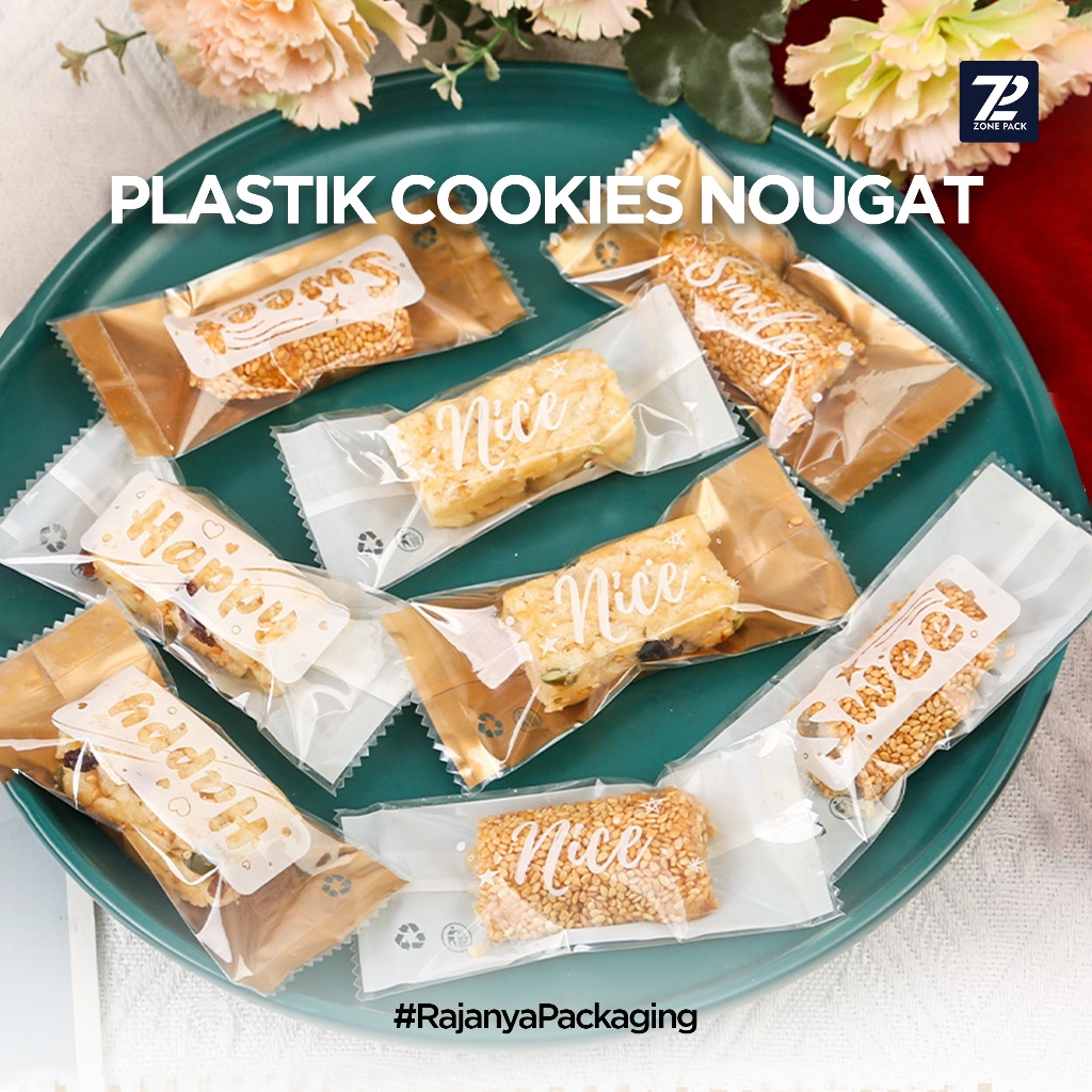 

Plastik Packing Cookies Nougat Coklat Dodol | Plastik Kemasan Tanpa Lem | Plastik Kemasan Sealer 5 x 11 cm | Smile Cookie Bag Candy Cookie Plastic