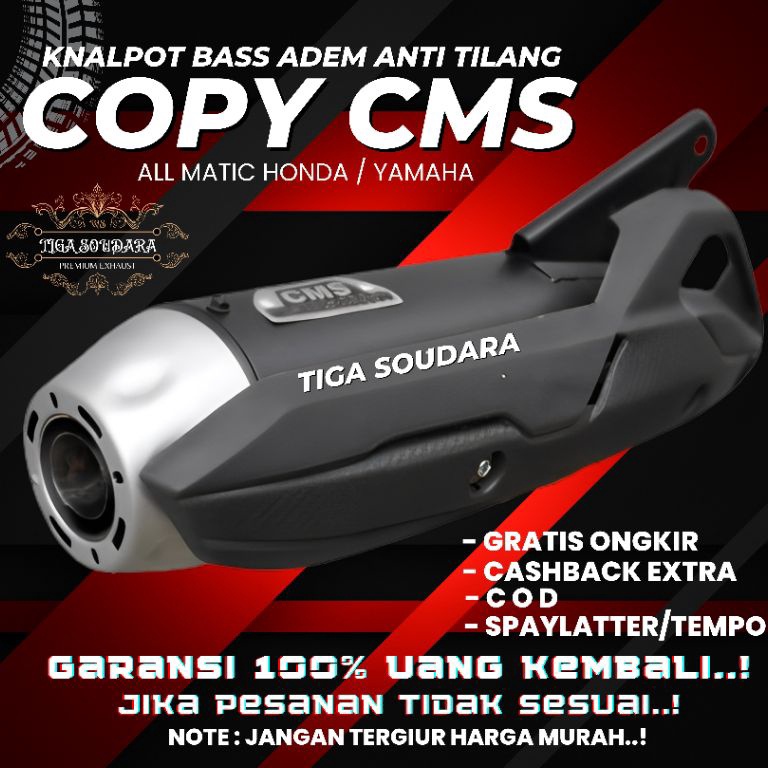 KNALPOT COPY CMS TZM PROJECT GENIO PCX VARIO 11 125 15 16 old led new GEAR LEXI SOUL GT KARBU 115 12