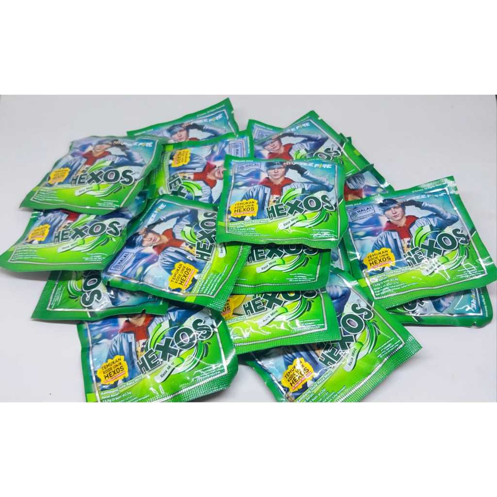 

Permen Hexos Sachet Isi Perbungkus 5 pcs Rasa Mint - Permen Pelega Tenggrokan