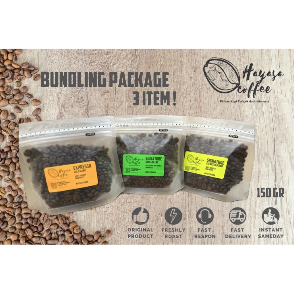 

Hayasa Paket Bundling Kopi 150Gr Isi 3Pcs - Mix Series