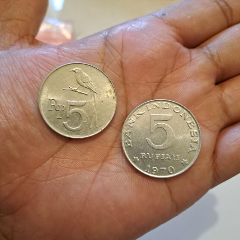 Koin Kuno 5 Rupiah Tahun 1970