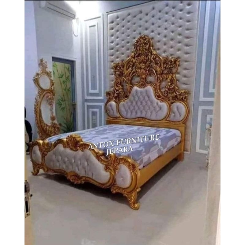 tempat tidur ukiran mewah furniture Jepara tempat tidur sultan