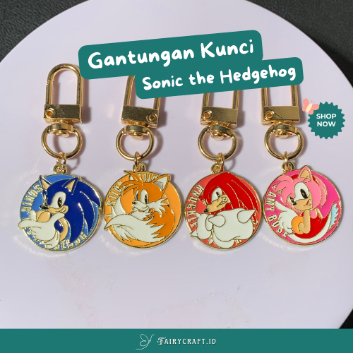 FAIRYCRAFT.ID - GANTUNGAN KUNCI SONIC THE HEDGEHOG | SUPER SONIC KEYCHAIN