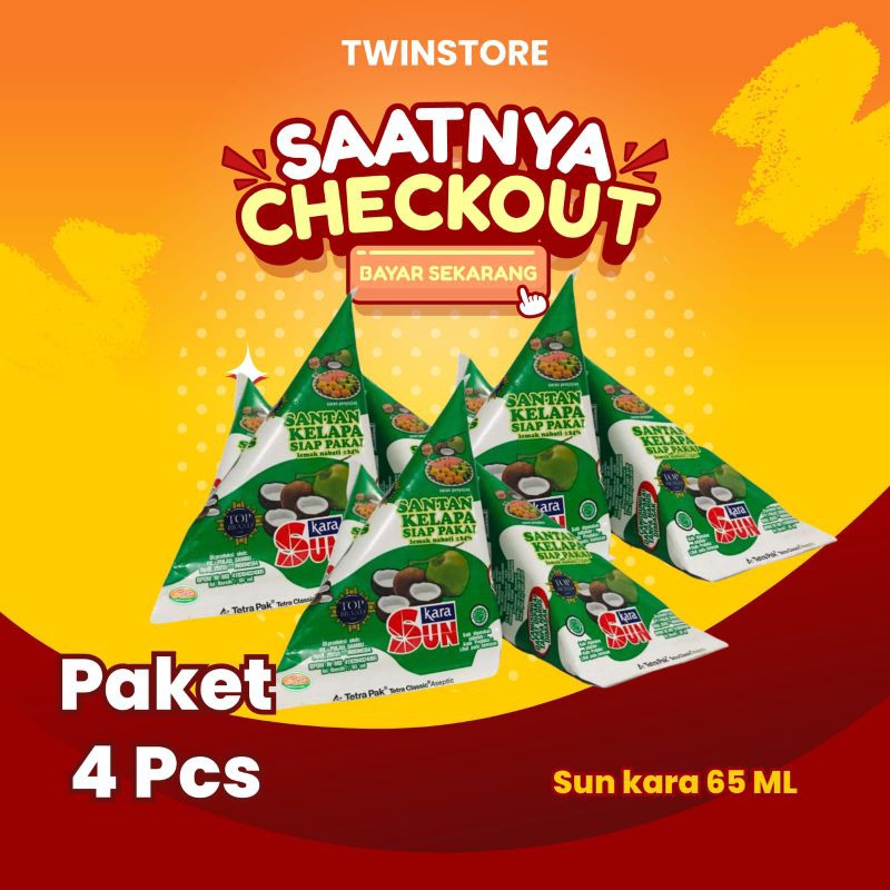 

PAKET 4 PCS | SUN KARA Santan kelapa 65ml /santan instan/santan cair | PROMO TERMURAH