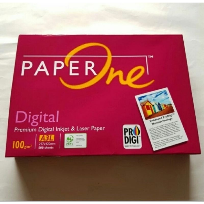 

Kertas Hvs A3L 100gr Paper One - Rim isi 500 Sheets.