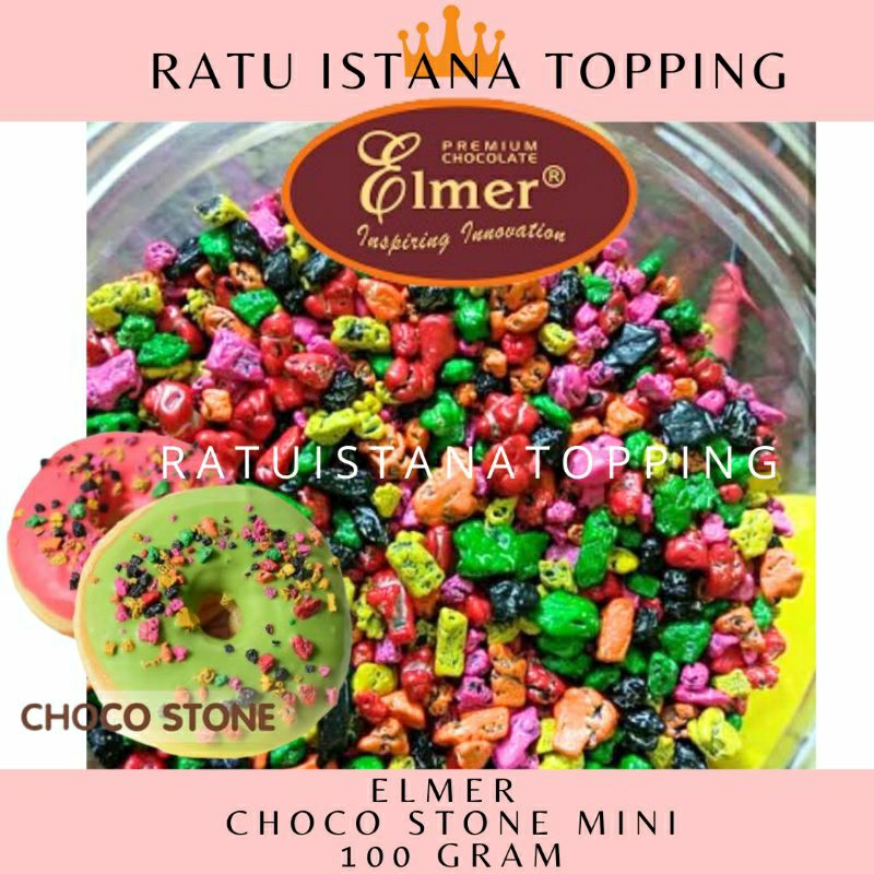 

ELMER COKLAT BATU KERIKIL MINI 100 GRAM WARNA WARNI CHOCO STONE ROCK COKELAT TURKI