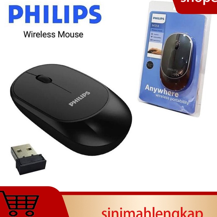 Spesial Mouse Nirkabel Mode Ganda Bluetooth Silent Wireless Optical Philips M314 12Dpi Wireless Opti