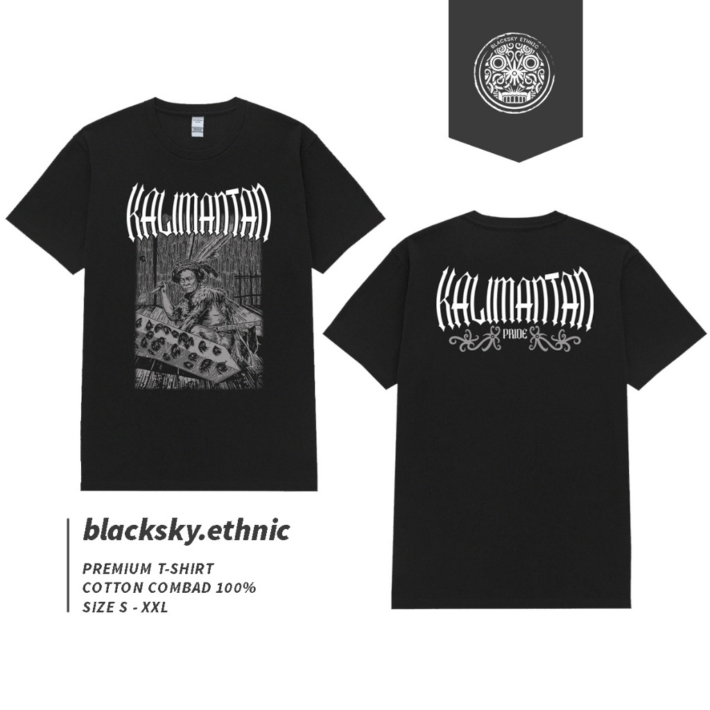Kaos Kalimantan Pride / Kaos Etnik / Baju Etnik / Baju kaos dayak / baju kalimantan / Baju Borneo / 