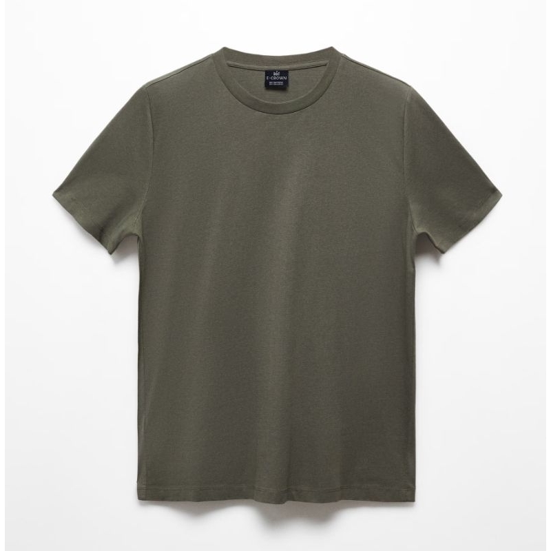 Kaos Polos Pria Lengan Pendek Basic Crown T-shirt Combed 30s Army Green