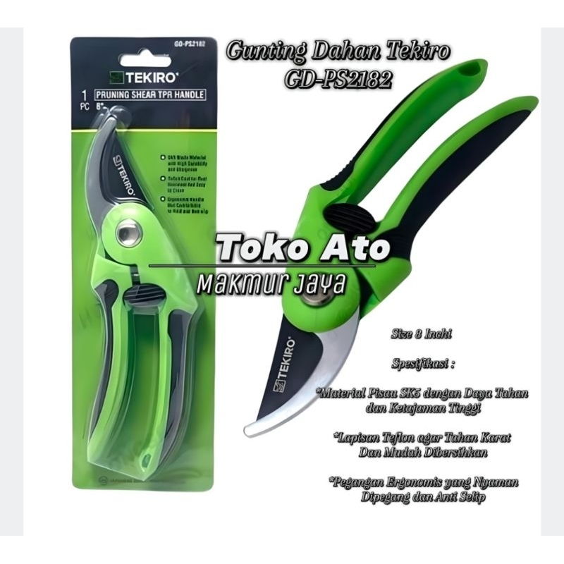 Tekiro Gunting Dahan 8 Inchi Pruning Shears Gunting Taman Gunting Ranting Gunting Kebun