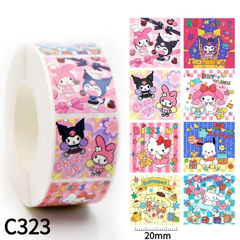 Stiker Roll ±500 pcs Stiker Gulung Karakter DALINGSHOP