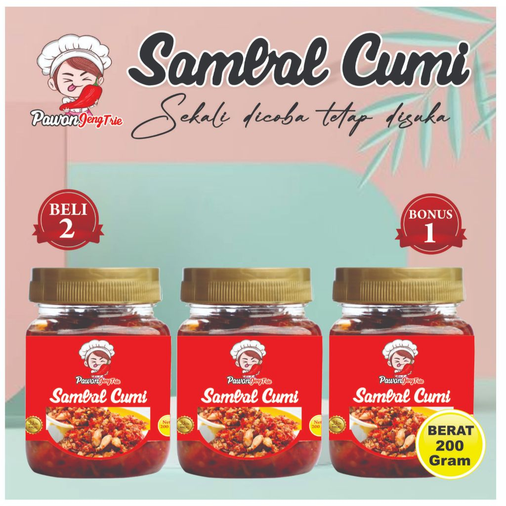 

Sambal Cumi Pawon Jeng Trie 3 Botol 200 ML