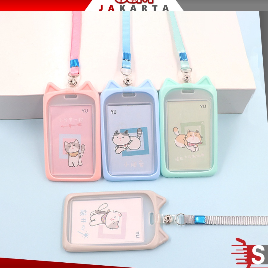 

Sale plus OSM JKT 577 Name Tag Lanyard Gantungan Kartu Motif Kuping Id Card Holder Akses MRT Busway EMoney Bentuk Karakter Warna Pastel